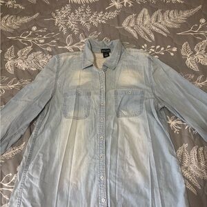 Wet Seal Light Blue Denim Shirt